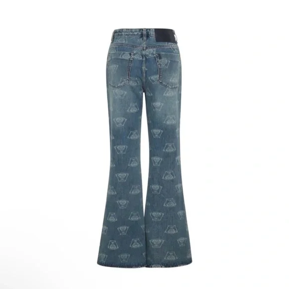 ONE TEASPOON - Marines Mid Waist Flared Denim Jeans - NEW - Picture 7 of 9